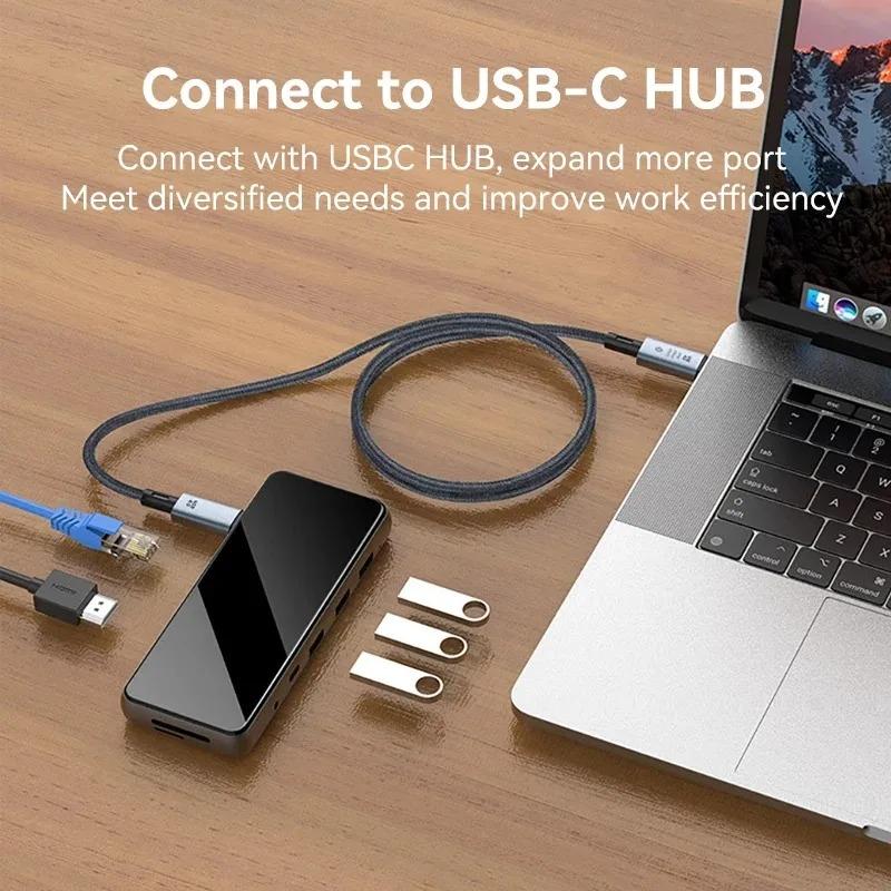 Кабель для передачи данных USB 4.0 Type C - C PD 240 Вт Быстрая зарядка 40 Гбит/с 8K 60 Гц Кабель для компьютера телефона