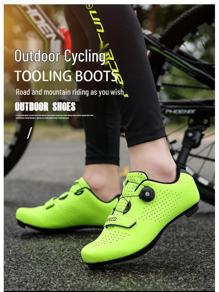 Весенне-летние мужские и женские контактные велотуфли для горного и шоссейного велоспорта с жесткой широкой подошвой.