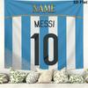 Custom Name Lionel MessiPrinted Tapestry – Wall Hanging for Bedrooms, Dorms, and Home Decor
