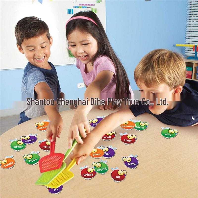 Детская игра на распознавание английских слов «Мухобойка»: Развивающая игрушка для взаимодействия родителей и детей