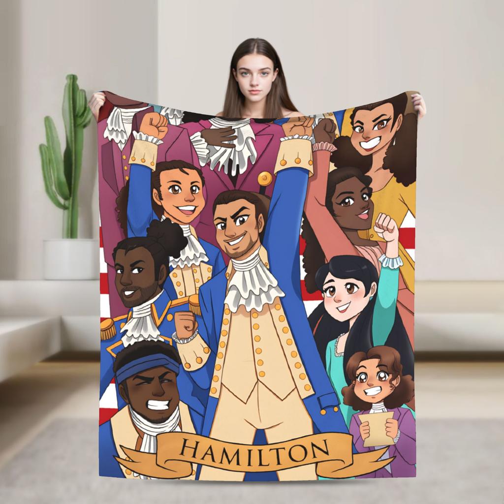 Hamiltons the Musical Blanket Quality Warm Soft  Bedding Throws Winter Picnic Couch Chair Funny Bedspread