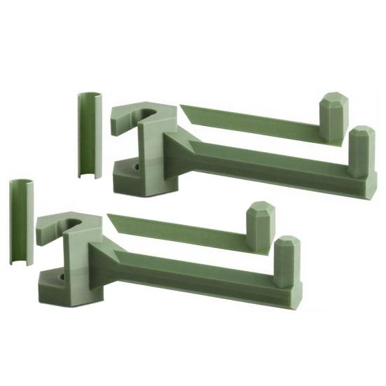 2 шт. Крепление на подголовник автомобиля, вешалка-бант, портативная универсальная для внедорожника, грузовика, транспортного средства, для охоты на открытом воздухе, для хранения блочных и рекурсивных луков, крючок-стойка