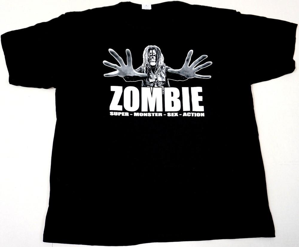 ROB ZOMBIE Super Monster Sex Action T-shirt Heavy Metal Tee 2XL Black New Unisex T-Shirt
