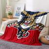 1PC Florida Panthers Print Flannel Blanket, High quality Comfortable for All Seasons, Home Decor, Warmth and Comfort, Perfect for Christmas Gifts