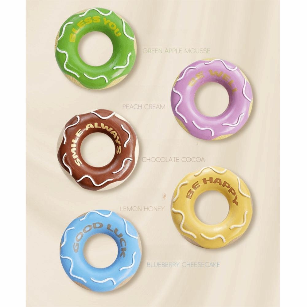 Latex Donut Dog Toy Bite Resistant Pet Chew Toy Self-Entertainment Squeaky Dog Toy  Teeth Grinding