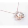 2025 New Design Flower Pearl Diamond Rose Gold Flower Ladies Jewelry Set