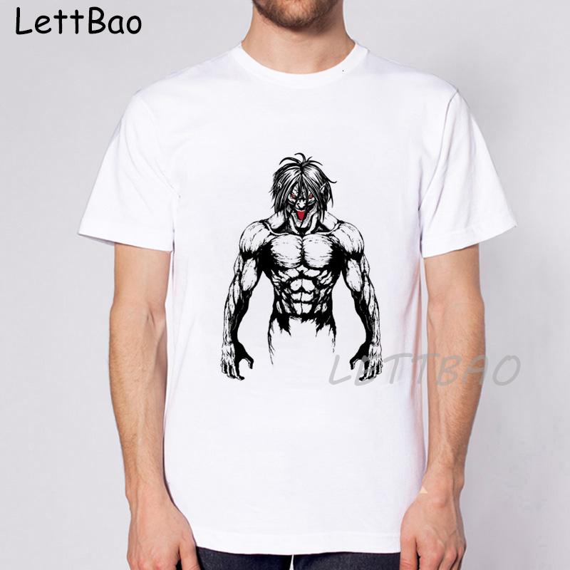 Fashion Japanese Anime Attack On Titan T Shirt Men Funny Cartoon Cool T Shirt Summer Casual