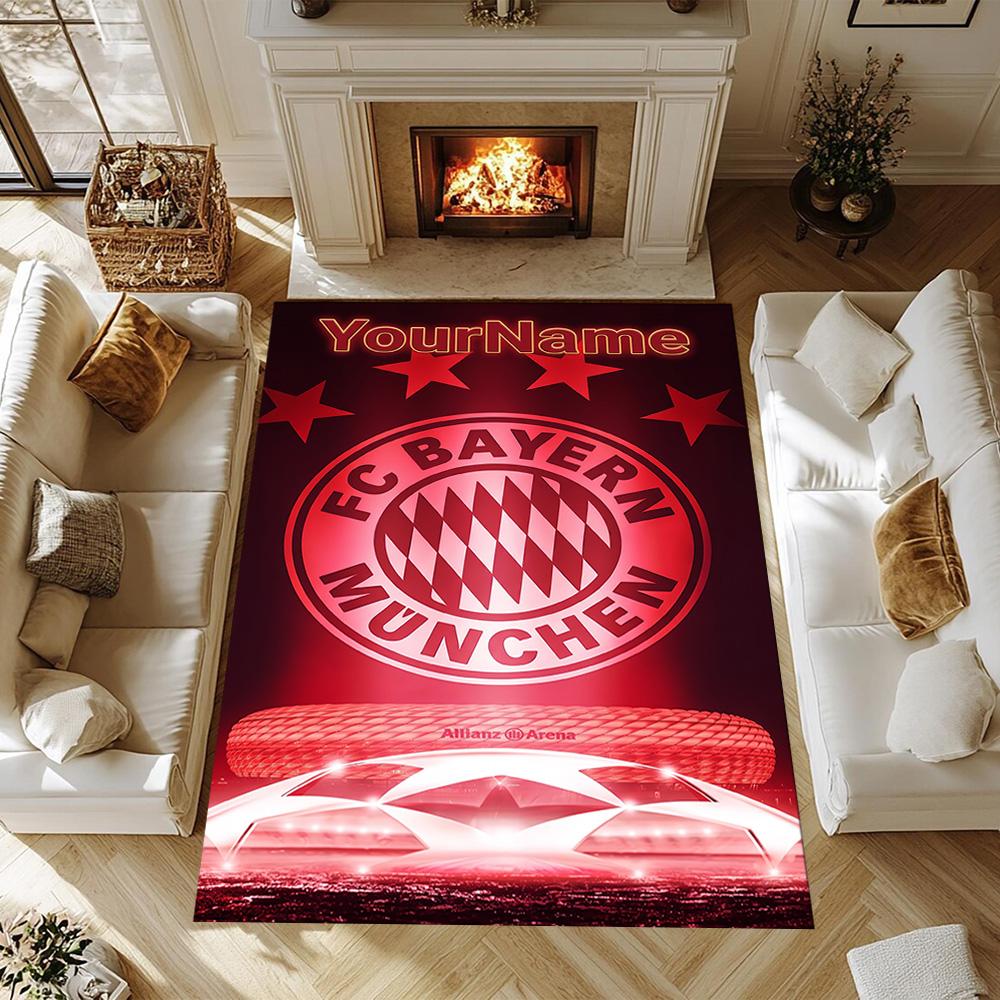 Fc Bayern München Customize your name rug, office chair cushion, home bedroom living room gift.
