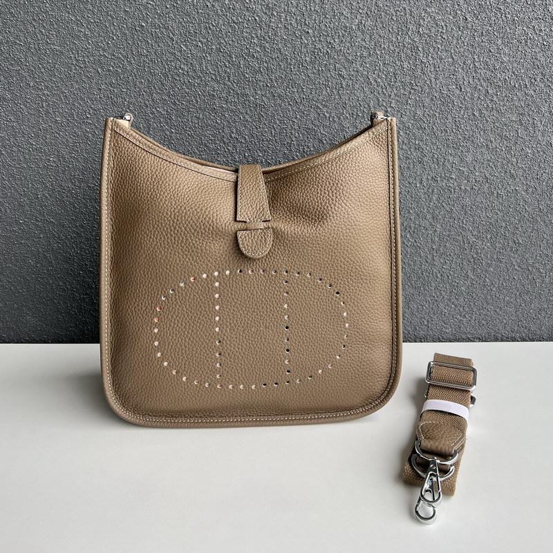New Genuine Leather Top Layer Cowhide Lychee Pattern Men's And Women's Universal Hollow Crossbody Bag Genuine Leather Women's Bag