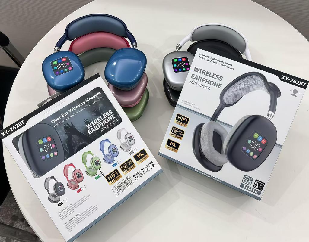 2025 P9 MAX Накладная Bluetooth-гарнитура с цифровым дисплеем и увеличенным временем работы в режиме ожидания