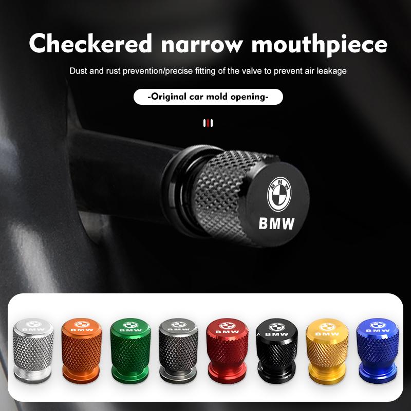 4PCS Aluminum Car Wheel Tire Valve Cap Cover Airdust Waterproof For BMW E87 E70 E91 E30 G20 E92 E93 E60 E46 E90 G30 E53 X1