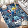 Covor personalizat cu nume și imprimeu Pokemon, Covor versatil pentru decorarea casei, pentru cameră de joacă, apartament, balcon, hol de intrare, hol Cadou