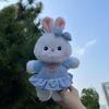 Милый Плюшевый Кролик Мягкая Набивная Игрушка Кролик в Милом Платье и с Бантом Мягкий Кролик для Обнимашек Пасхальный Подарок для Малышей Детей Детского Праздника Девочек