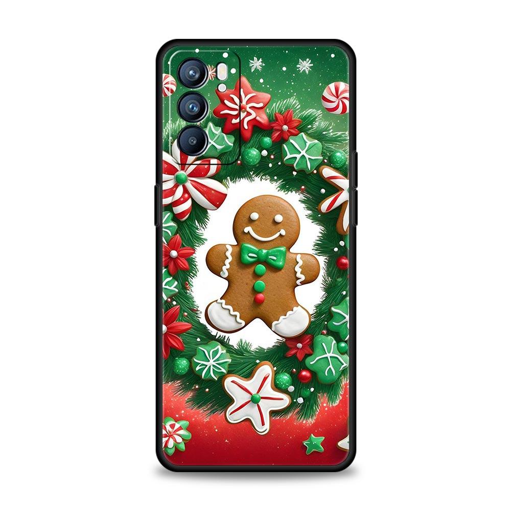 Чехол на телефон Новый год Рождество для Oppo Reno 13 12 11 10 7 F Find X5 X6 A98 A80 A79 A78 A57 A54 A31 A17 Pro 5G Мягкий ТПУ Чехол Сумка