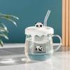 Kawaii Cups Милая стеклянная чашка в виде панды с соломенной крышкой Ложка Кофейная чашка для завтрака Пивная кружка Чашки и кружки Бесплатная доставка Питьевые стаканы