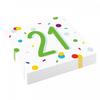 Confetti 21st Birthday Disposable Napkins (Pack of 20)