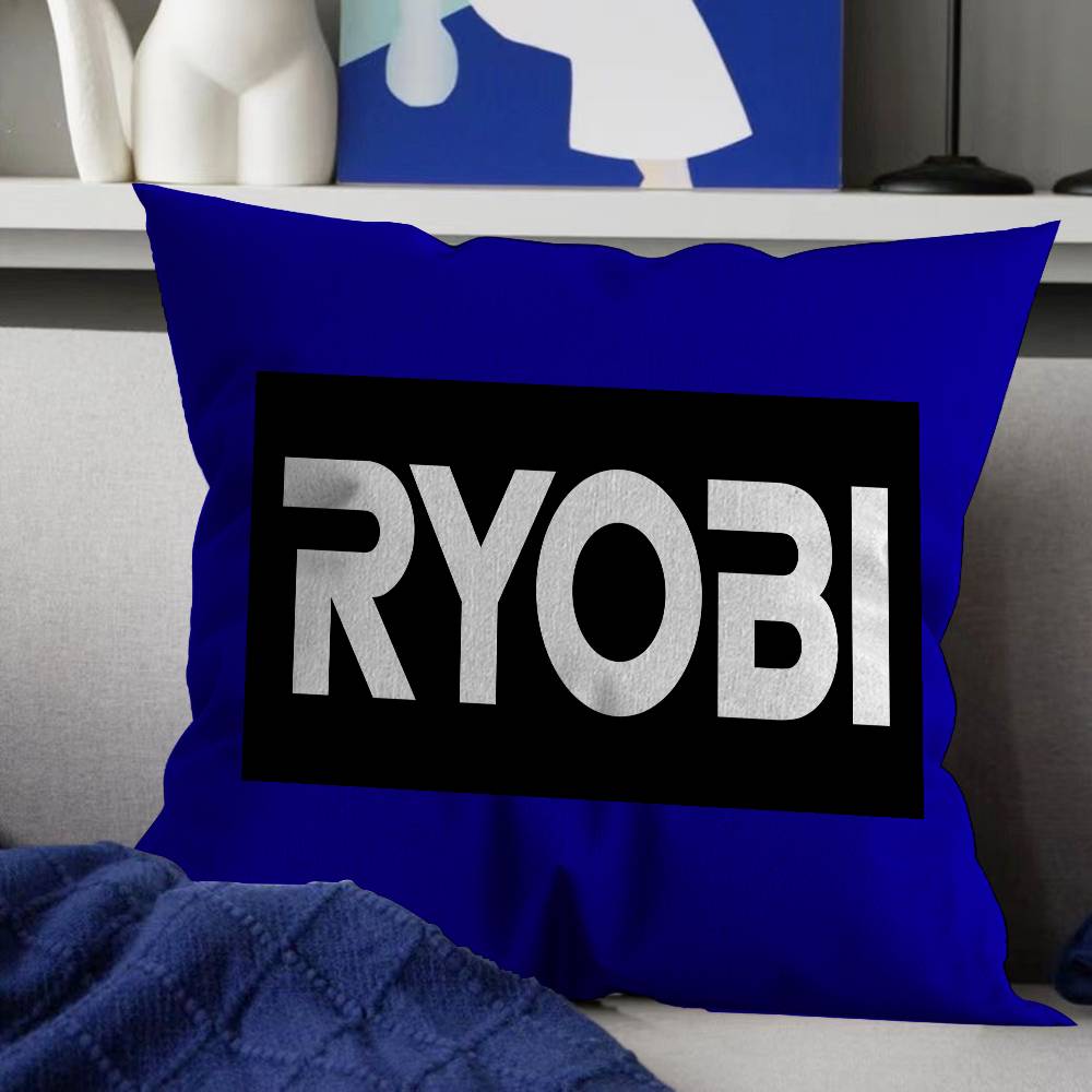 Ryobi Equipment Электроинструменты Логотип Бренда Коврики для Пола Чехол для Подушки Наволочка Обивочная Ткань Диван Декоративная Подушка Декор для Дома Наволочка