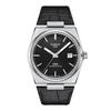 Мужские часы Tissot PRX с кожаным ремешком и черным циферблатом, Официально импортированные, Модель T1374071605100