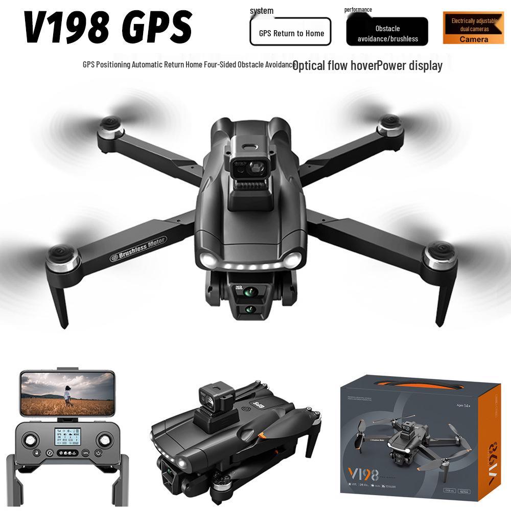 Новый V198 8K GPS Дрон: Бесколлекторный квадрокоптер с автоматическим возвратом и дистанционным управлением для аэрофотосъемки