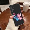Прозрачный чехол для Samsung Galaxy A57 A37 A56 A36 A55 A54 A35 A26 A07 A17 A16 A06 A34 A15 Чехол Синий Розовый Ангел Лило-Стич Мультфильм