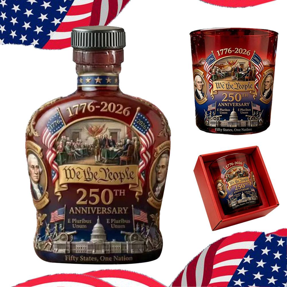 U.S. 250th Anniversary Commemorative Whiskey Bottle 250th Anniversarys Personal Reserve Father's Day Patriotic Gift