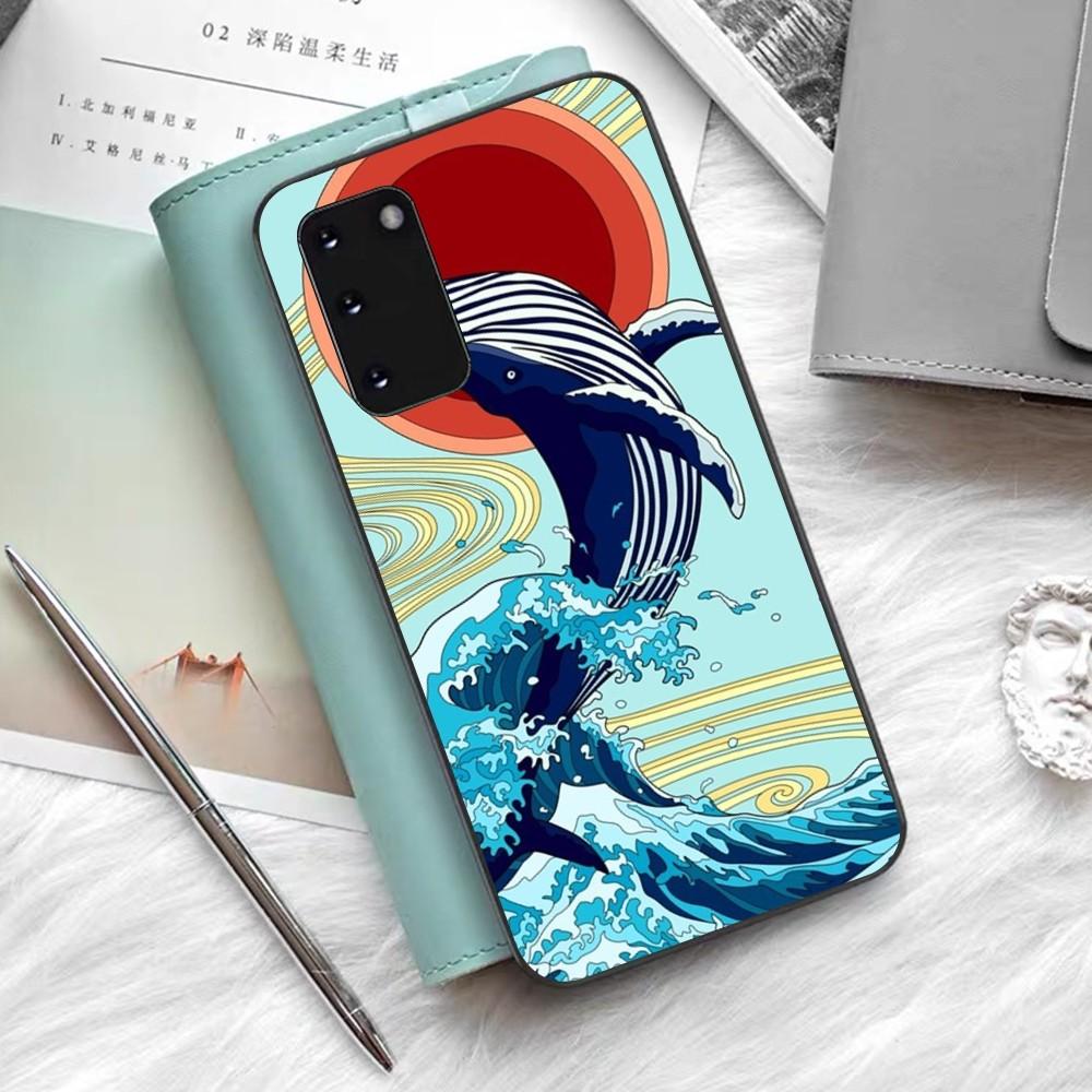 Японская Волна Аниме Дракон Чехол для Телефона Для Samsung S 9 10 20 21 22 23 30 23 24 Plus Lite Ultra FE S10lite Fundas