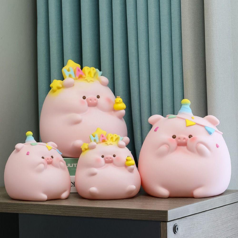 Pig Savings Jar Vinyl Money Boxes Piggy Bank Model Safe Deposit Box  Children/Kids
