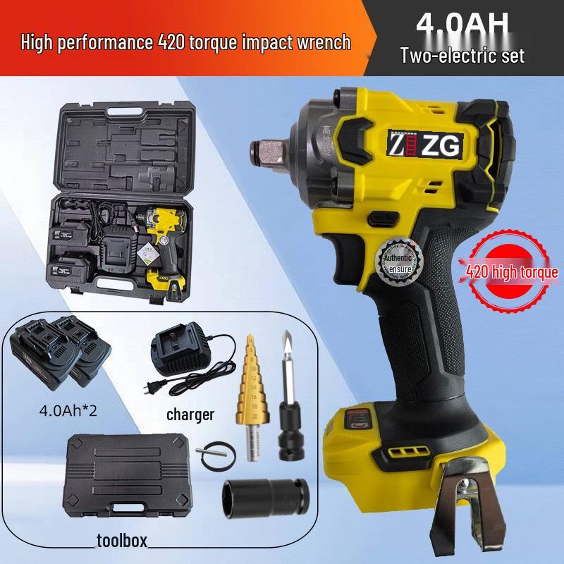 Высокомощный бесщеточный электрический ударный гайковерт с литиевой батареей