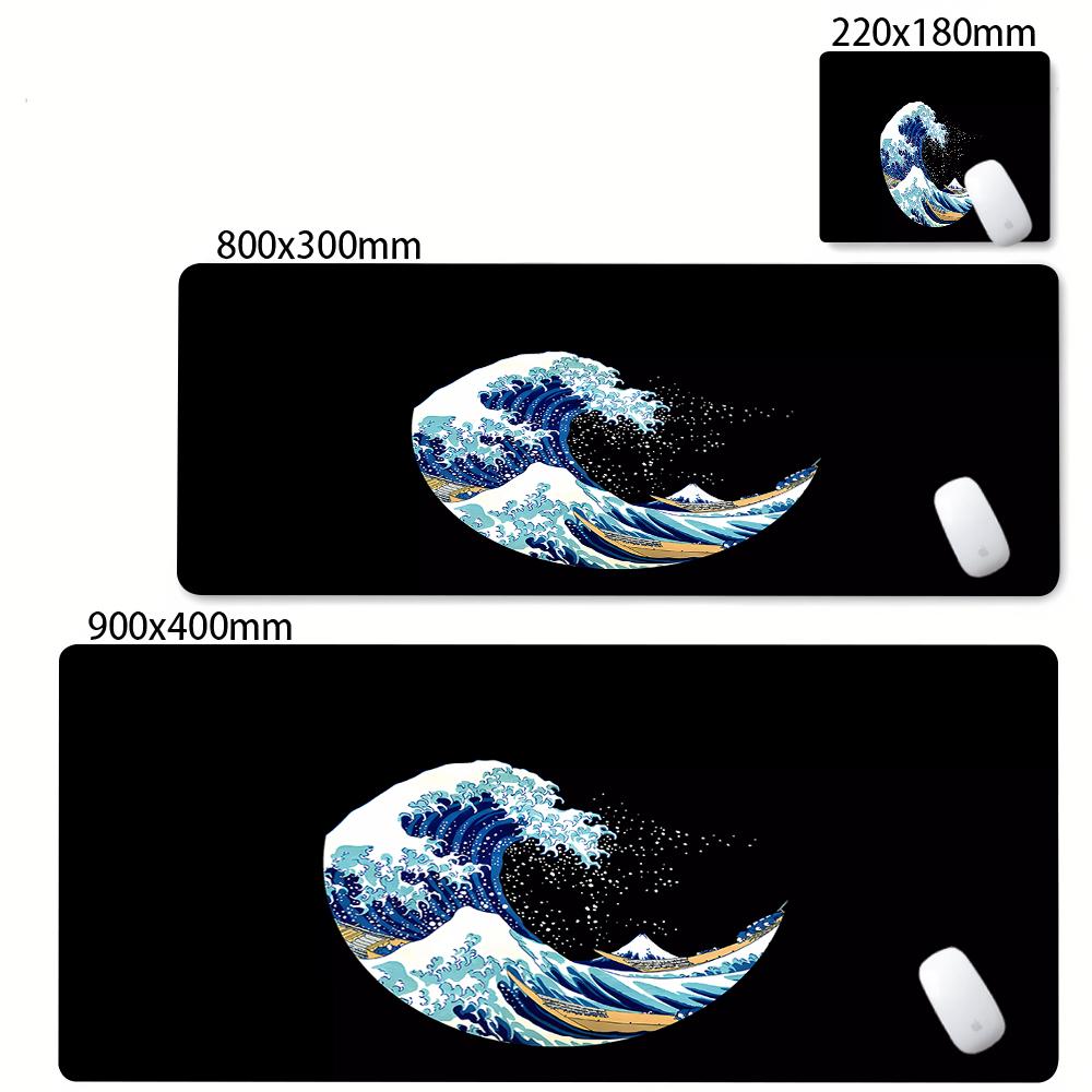 Art  Mouse Pad Gamer White Great Wave Large HD Custom Mousepad XXL Cool Desk Mats Soft Office Carpet Laptop Mice Pad Table Mat