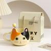 Мультяшная милая керамическая кружка с котом, креативный дизайн, персонализированная мужская и женская домашняя чашка для завтрака, молока, чая, кофе, чашки для напитков