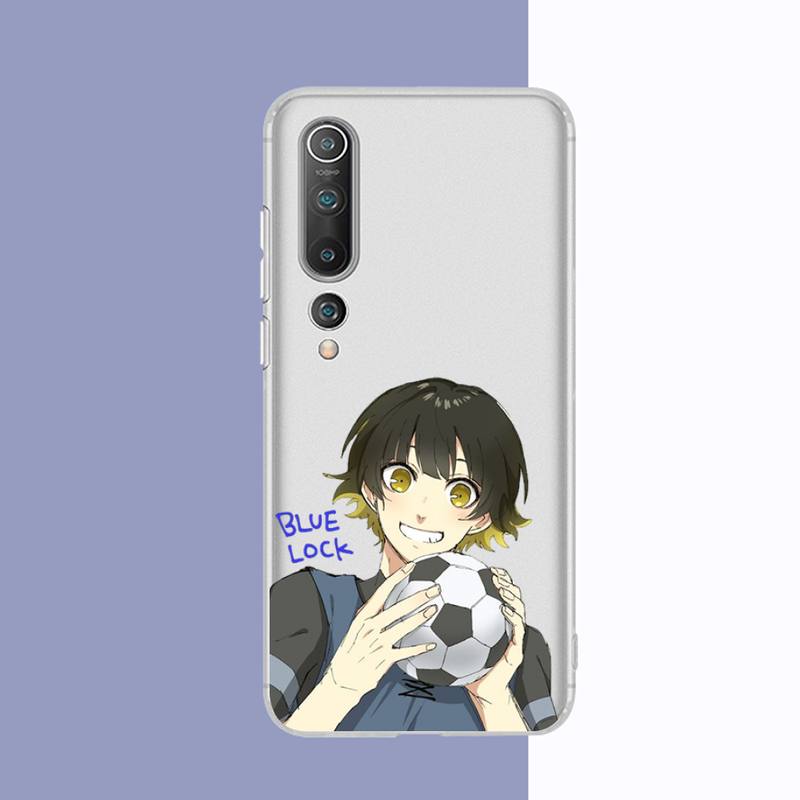Чехол для телефона Аниме Blue Lock для Redmi 10 5plus 7A Note 5 8 9 A K20 K40 8T 10 pro Прозрачный чехол