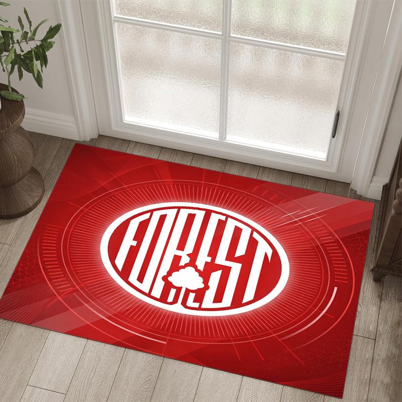 Nottingham Forest Design Crystal Velvet Carpet Cozy Non?Slip Printed Rug For Bedroom Living Room Entrance