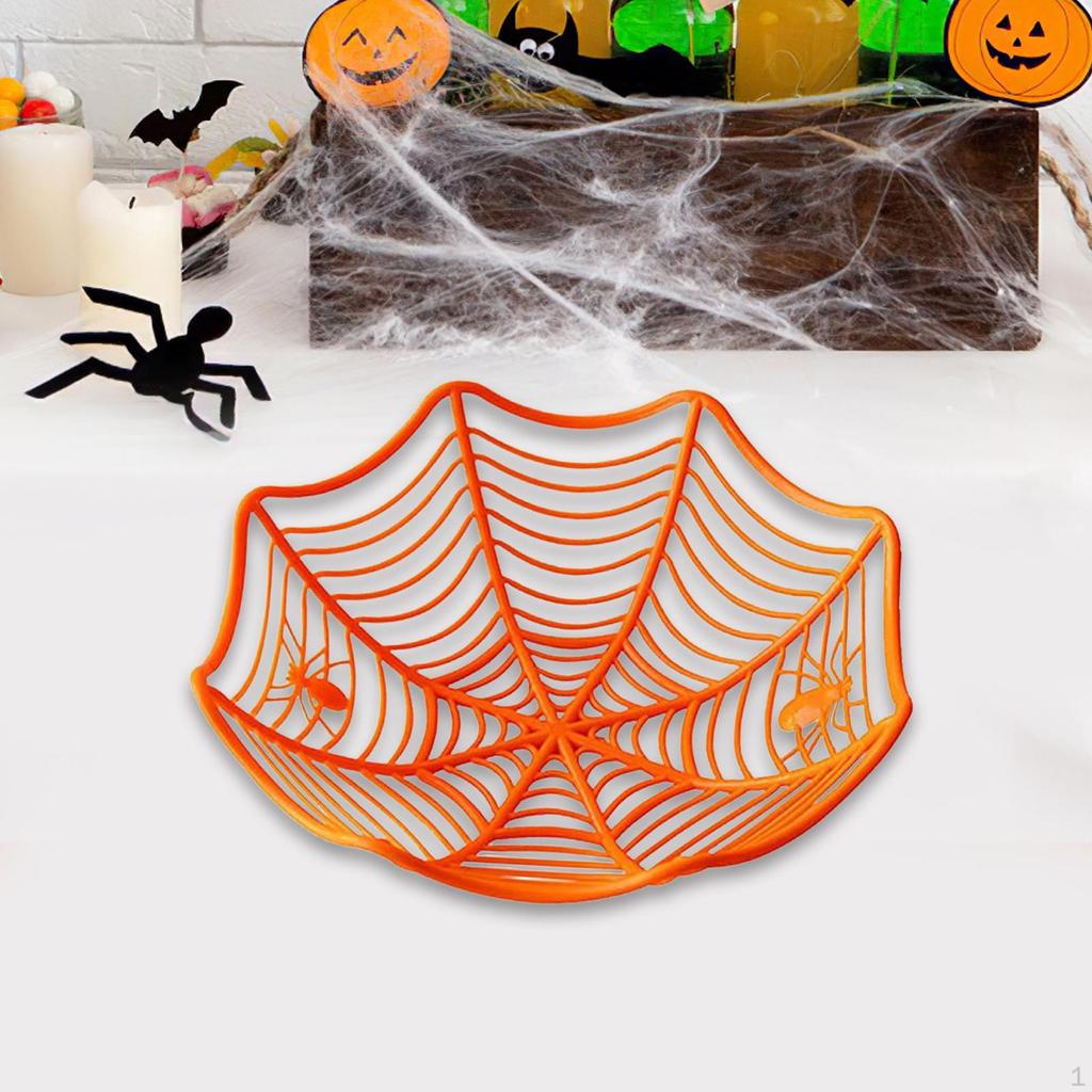Конфетница Хэллоуин паутина корзина угощения сервировочный поднос декоративная тарелка