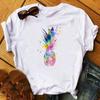2023 New Women T-Shirt Watermelon One In A Melon Cartoon Printed Top Female T Shirts Harajuku Streetwear O-Neck Short Clothes