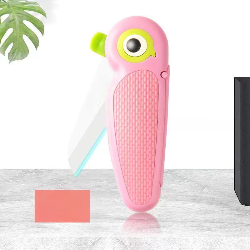 Cute Cartoon Ceramic Cutter Folding Fruit Knife Kitchen Kids Auxiliary Knives Mini Portable Sharp Knife Peeler