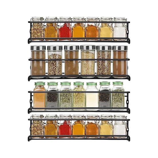 1/4 шт настенная полка для специй органайзер нержавеющая устойчивая к коррозии прочная несущая вентилируемая кухонная полка