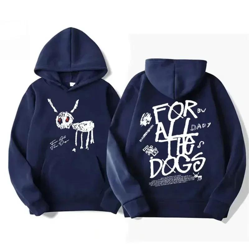 Drake rappers' men's and women's hooded sweatshirts hip-hop sweaters vintage streetwear all dogs' new album hooded sweatshirts