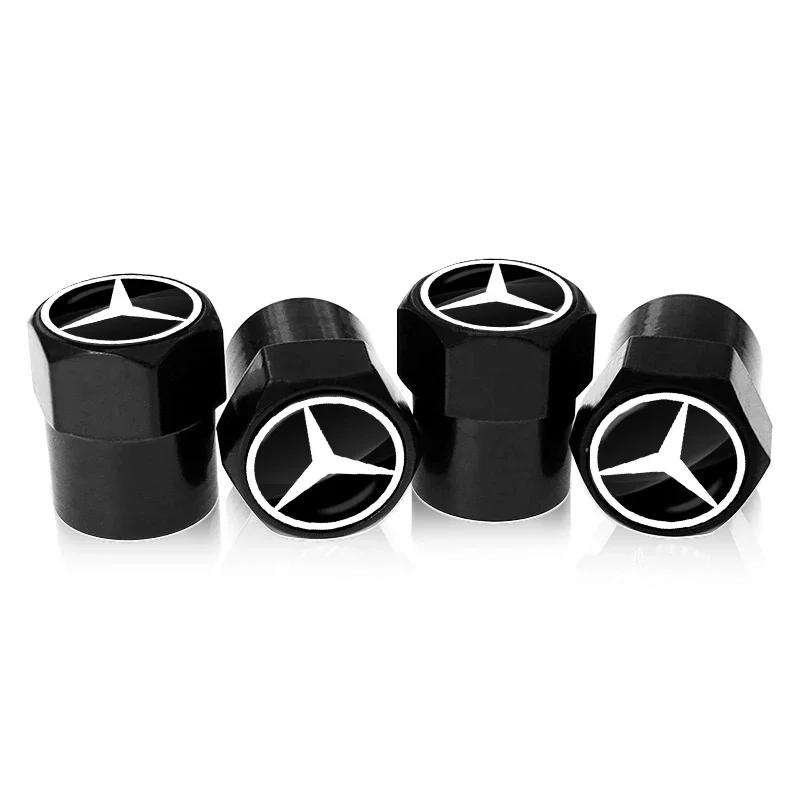 CQL1 Car Keychain Tire Valve Cap Car Styling Accessories Stickers For Mercedes Benz W212 W211 W213 W203 W205 W204 A C E B R Class