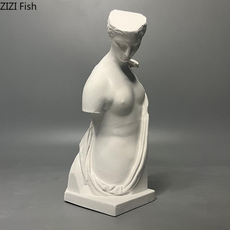 Гипсовая статуэтка древнегреческой девушки Настольное украшение Орнаменты Фигурки Скульптура Практика рисования Раскрашивание Учебное пособие