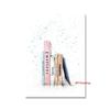 Чтение книг, учебный плакат, всплеск цвета, мультфильм, милая птица, образование, настенные картины, холст, живопись, детская комната, домашний декор