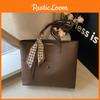 Single Decoration Ribbon Shoulder Underarm Bag Solid Color Handbag Women Fashion