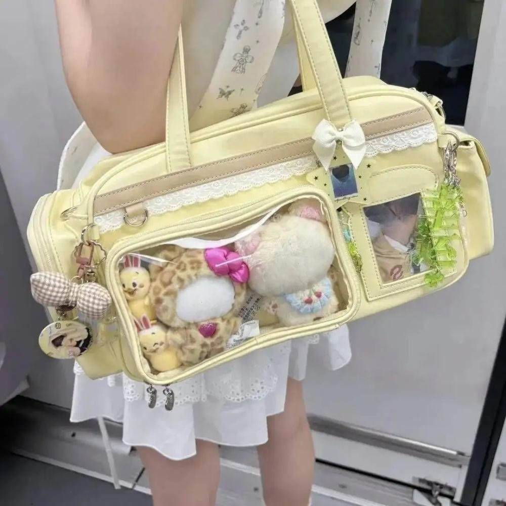 Y2K Новая Концертная Сумка Ita Bag JK Большой Вместимости Наплечная Сумка Милая Девушка Прозрачный Рюкзак Выставка Дисплей для Значков DIY Сумка Через Плечо
