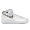 Air Force 1 07 Mid Snakeskin Swoosh Women Sneakers White Black Sanddrift DD9625-101