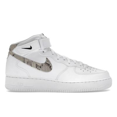 Air Force 1 07 Mid Snakeskin Swoosh Женские кроссовки Белый Черный Sanddrift DD9625-101