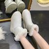Plus Size Snow Boots Women's 2025 Winter New Casual Fur Warm Wear Platform Cotton Boots
