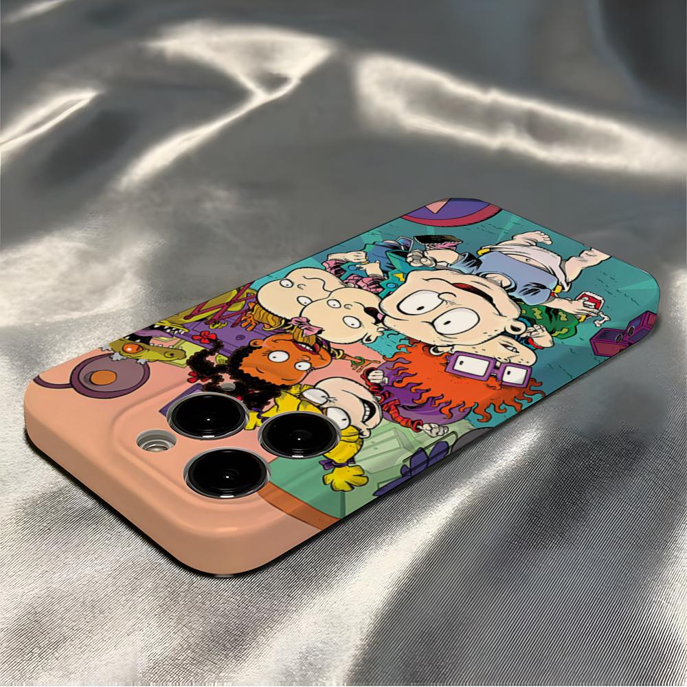 Lovely Funny Cartoon R-Rugrats Phone Case For IPhone 16 Pro Max 15 14 13 12 11 Pro11 Mini 2025 16 Glossy HD Film Cover