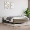 3144081 vidaXL Bed with Box Spring and Mattress Taupe 140x200 Cm Fabric