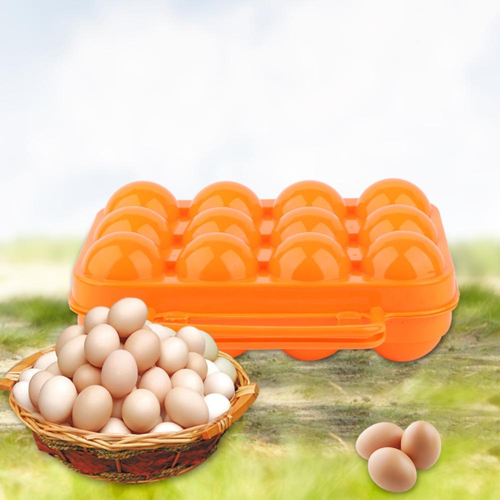 2PCS Compact Egg Storage Box 12-Slot Eggs Holder Household Storage Egg Tray Kitchen Use
