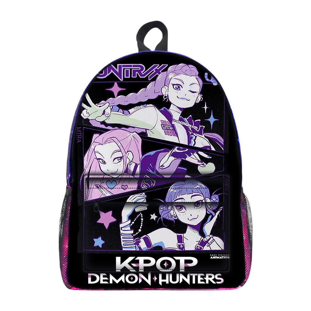 Kpop Demon Hunters Мультяшный Рисунок Оксфордская Ткань Студенческий Рюкзак