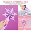 ABS Light Up Snowflake Wand Princess Glow Snowflake Wand Flashing Snow Star Wands Children Toy